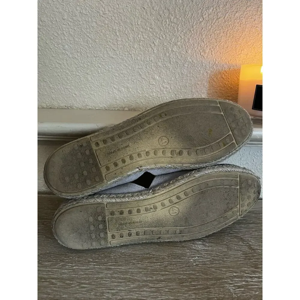 Verbenas Carmen Suede Leather Slip On Flats Espadrilles Size 11 EU 41